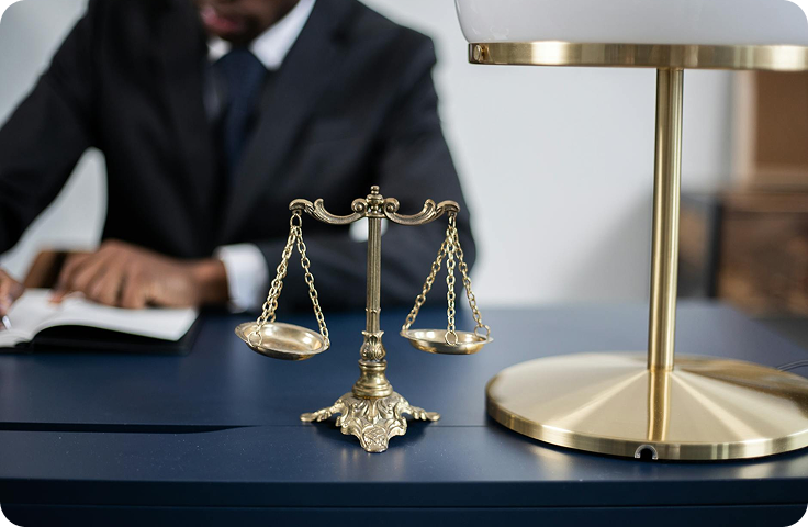 Court judge presiding over a legal case in a courtroom setting
